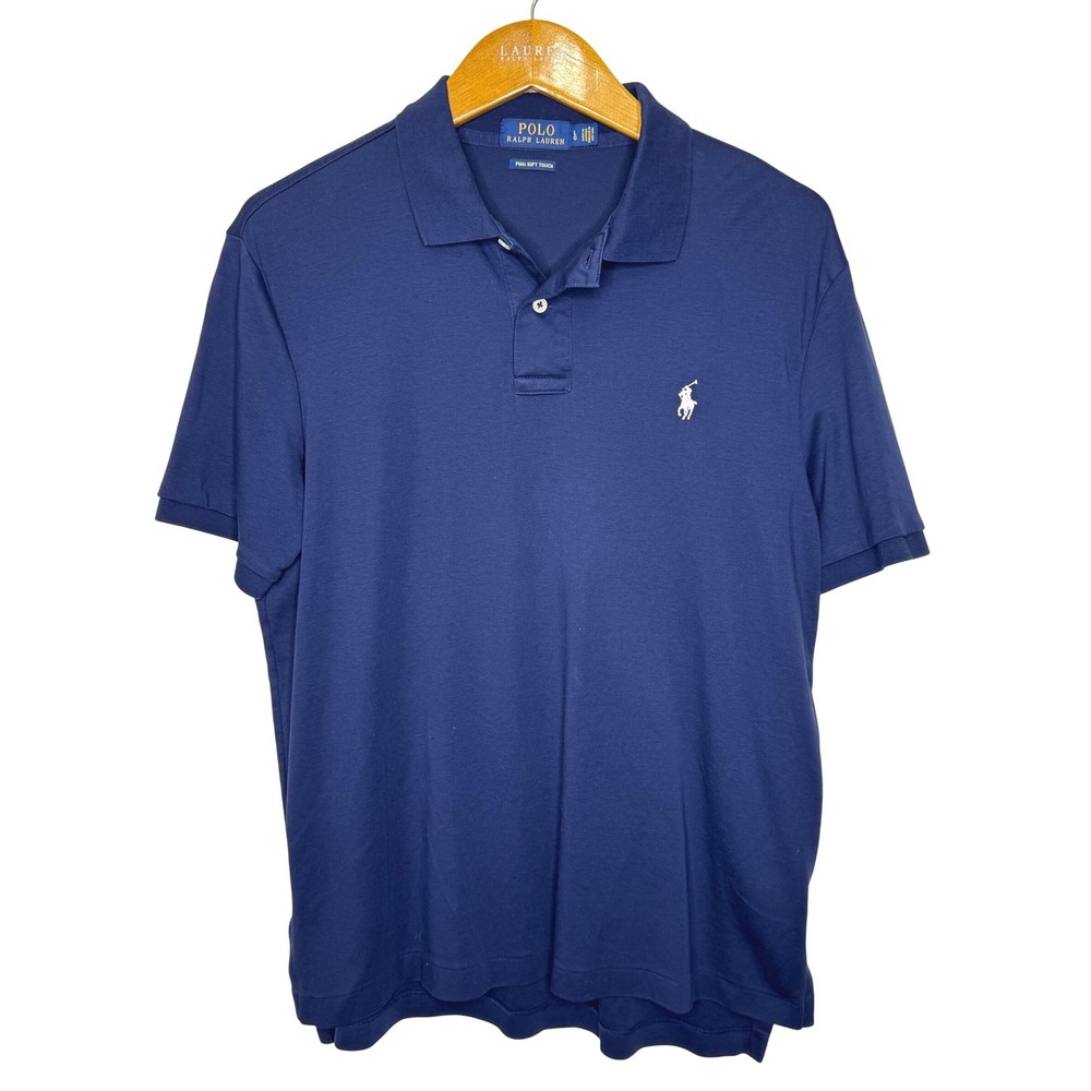 Polo Ralph‎ Pima Soft Touch Polo Shirt Large Blue
